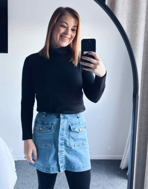 Merino polo neck top - Image 2