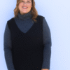 Merino polo neck skivvy top Women's