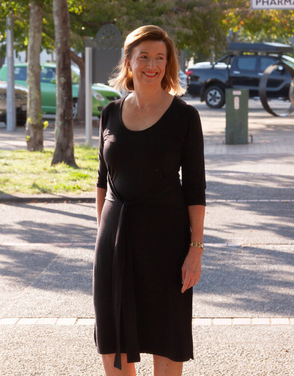 Merino wrap dress