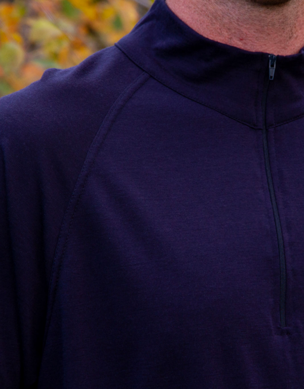 Men's merino 1/1 zip top