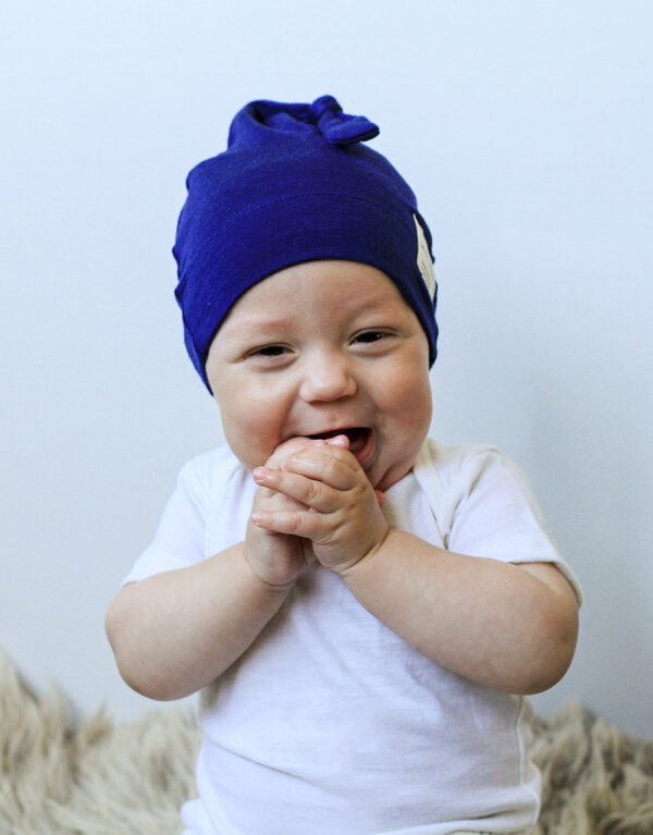 Baby merino knotted beanie