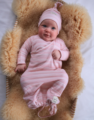 Baby merino sleep gown & hat set