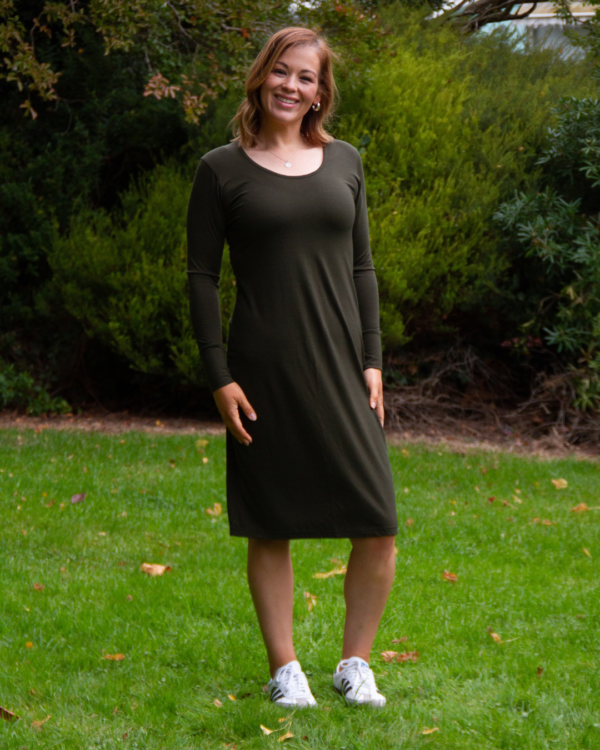 Merino Taurus Dress - Plantain