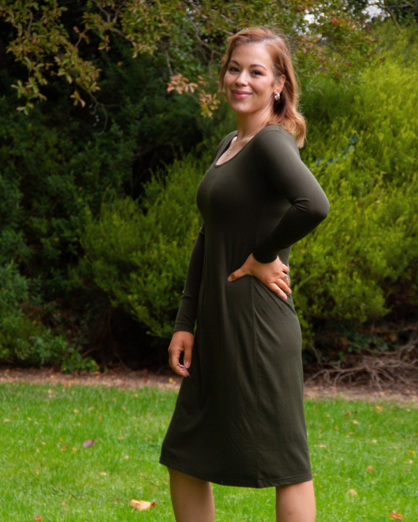 Merino Taurus Dress - Plantain