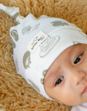 Kiwiana print merino beanie